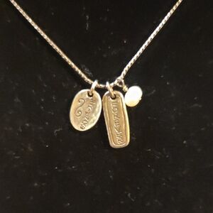 Brighton FRIENDS FOREVER Pearl Charm Necklace